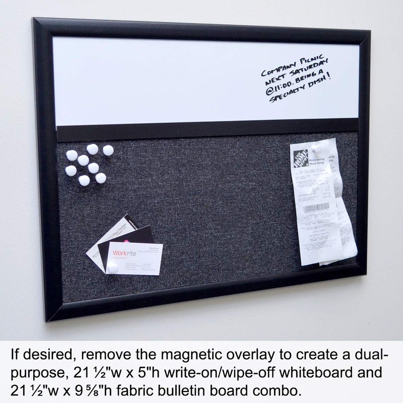 Ultimate Office Fabric Bulletin Board 24 x 18 Memo Board Plus, 3 Photo Frames and Jumbo Pushpins. Organize and Display Photos, Notes and Reminders. Ideal for Home, Office, Cubicles or Classrooms - Image 5